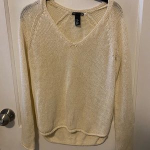 H&M Knit Sweater; cream; XS